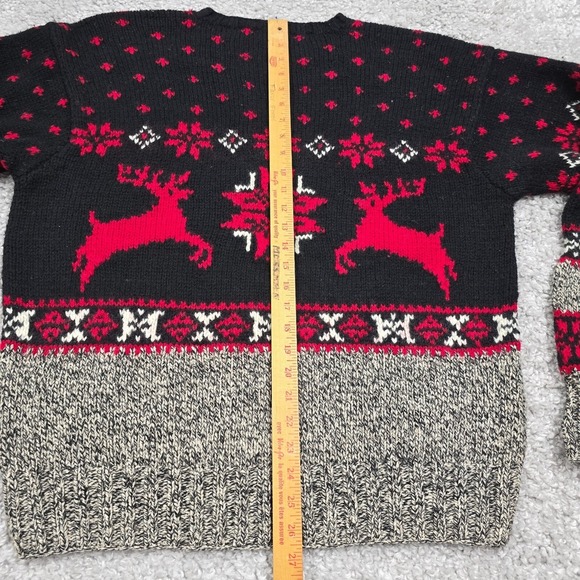Vintage Polo Ralph Lauren Sweater Mens XL Reindeer Snowflake Hand Knit Wool READ - Picture 11 of 13